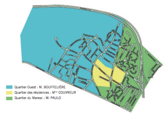 Plan des différents quartiers Vignette