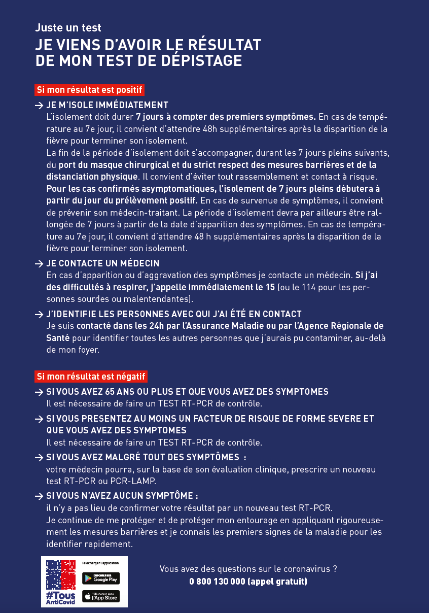 Samedi 16 janvier, de 10h à 17h, la Ville du Plessis-Bouchard en partenariat avec la Région Île-de-France, la Croix-Rouge Française, la société Juste à temps et AJAN lancent une opération de dépistage COVID aux tests rapides antigéniques (TRA). Cette offre vient faciliter l’accès au dépistage, pour mieux lutter contre l'épidémie de coronavirus, en complément de l'offre des laboratoires privés. Où ? Centre Culturel Jacques-Templier (5 rue Pierre-Brossolette, 95130 Le Plessis-Bouchard) Quand ? Samedi 16 janvier de 10h à 17h avec une pause déjeuner de 13h à 14h Comment ? Se munir impérativement d’un numéro de sécurité sociale et d’une carte vitale pour effectuer le test - Pas de tests pratiqués sur des enfants de moins de 5 ans - Prise en charge à 100% - Le test antigénique est effectué via un prélèvement nasal et permet un résultat sous 20 minutes.